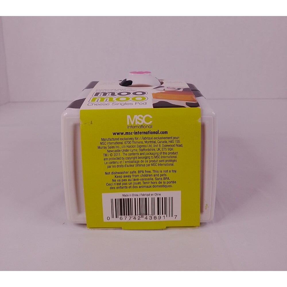 Joie Moo Moo Sliced Cheese Storage Container Pod Fridge Organizer NEW - Picture 6 of 6